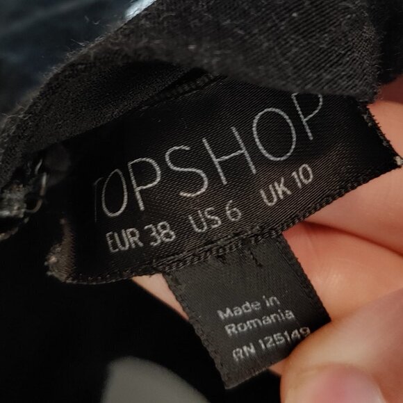 Topshop Polka Dot Jumper Rockbilly Spaghetti Strap Black White Retro Y2K - Picture 5 of 8